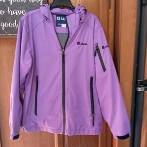Ubon Light Purple All Weather Hooded Jacket. Estimated Large